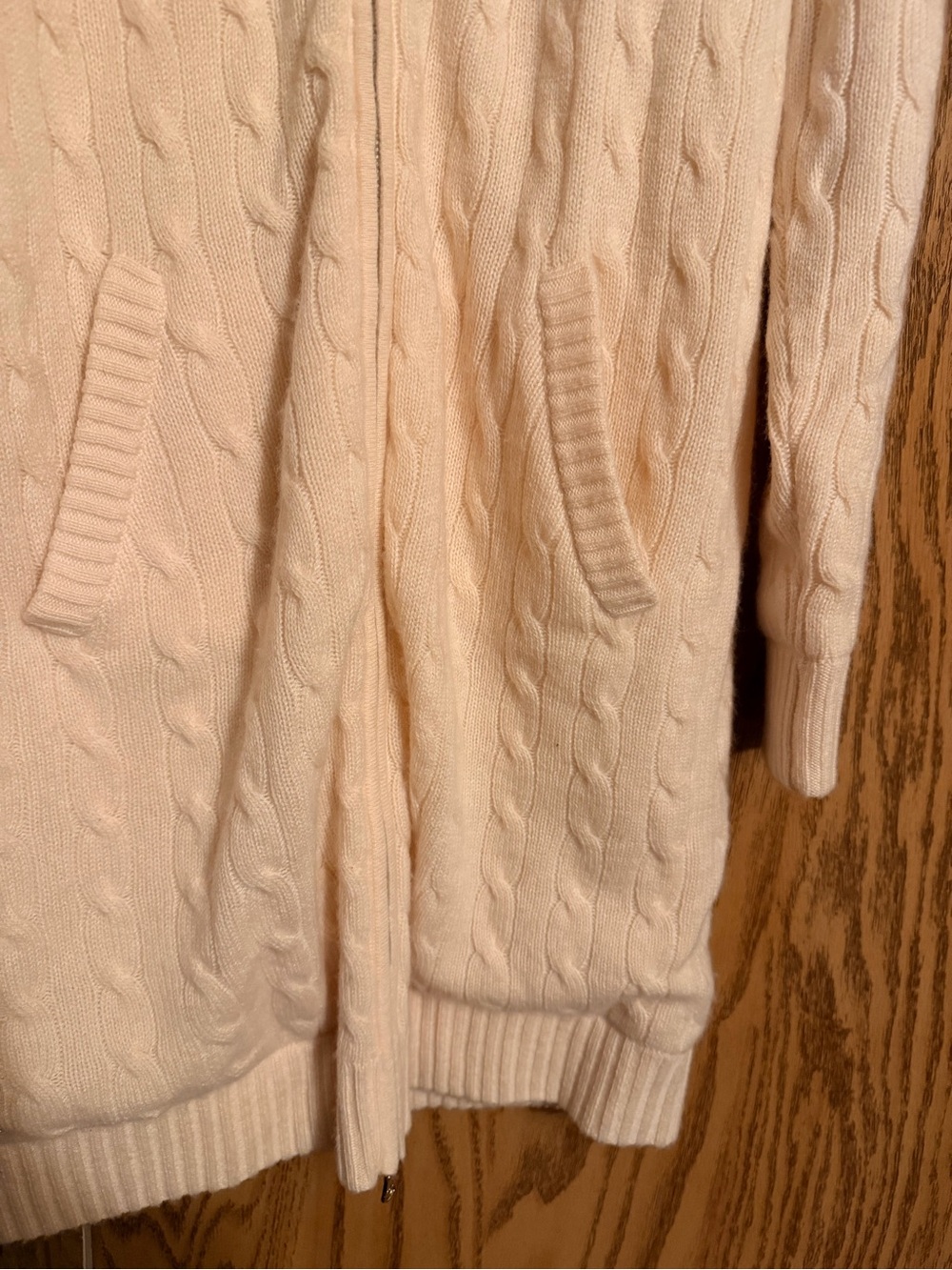 Ralph Lauren Pale Cream Cable-Knit Zip Cardigan - Picture 6 of 6